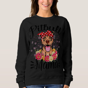 Pitbull Mama Bloemen Leuke Hond Mam Moederdag 1 Trui