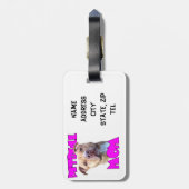 Pitbull mama Dog Bagagelabel (Achterkant verticaal)