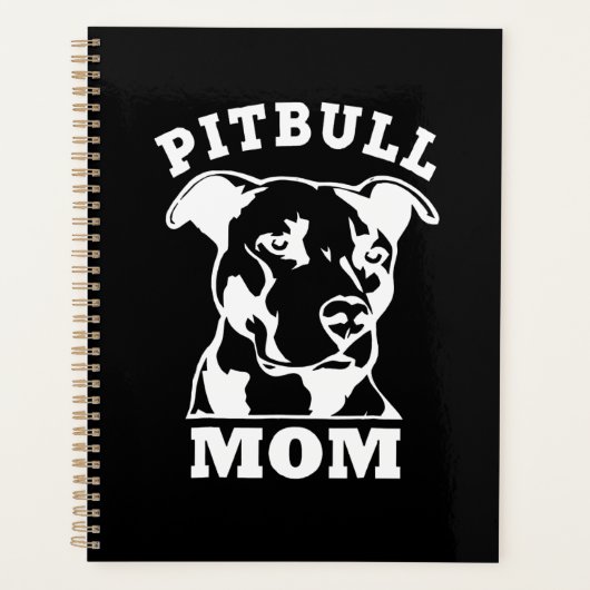 Pitbull mama grappig planner (Voorkant)