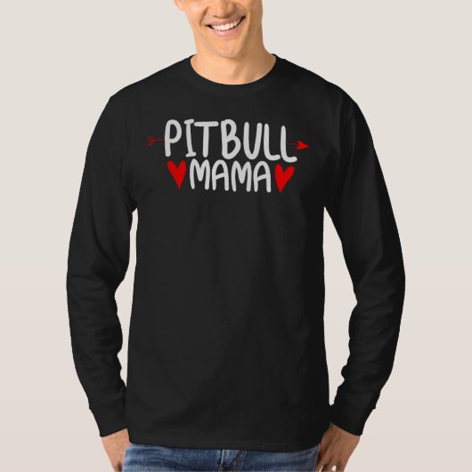 Pitbull Mama Hond Mam T-shirt (Voorkant)