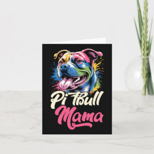 Pitbull Mama Kleurrijke Pittie Moeder Moederdag Ho Kaart