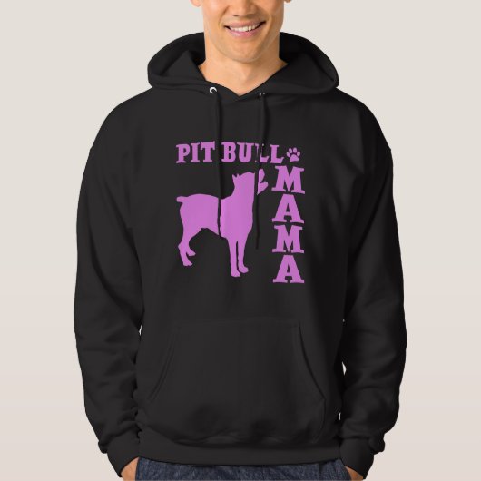PitBull Mama, roze Hoodie (Voorkant)