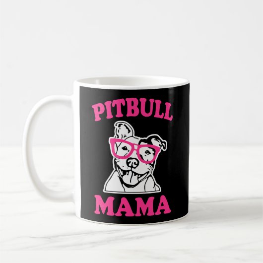 Pitbull Mama Vrouwen Pit Bull Hond Mam Roze Hoodie Koffiemok (Links)