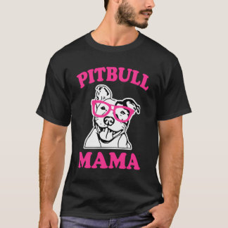 Pitbull Mama Vrouwen Pit Bull Hond Mam Roze Hoodie T-shirt