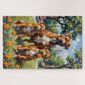 Pitbull Marigold Park Kunst Legpuzzel (Horizontaal)