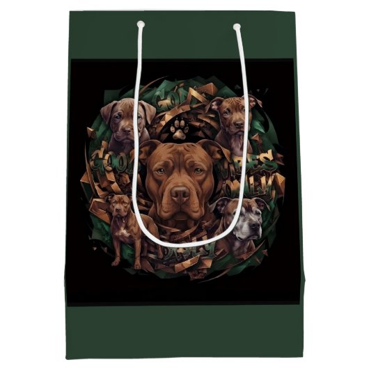 Pitbull Medium Cadeauzakje (Achterkant)
