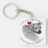 Pitbull Memorial-Double Sided Acrylisch Sleutelhan Sleutelhanger (Voorkant)