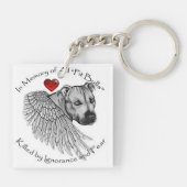 Pitbull Memorial-Double Sided Acrylisch Sleutelhan Sleutelhanger (Achterkant)