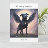 Pitbull Memorial Gedicht Aangepaste Naam Sympathie (Staand voorkant)