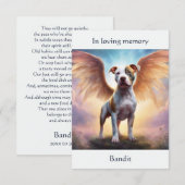 Pitbull Memorial Gedicht Aangepaste Naam Sympathie Bedankkaart (Voorkant / Achterkant)
