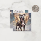 Pitbull Memorial Gedicht Brindle Wings Naam toevoe Notitiekaartje (Voorkant / Achterkant in situ)