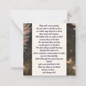 Pitbull Memorial Gedicht Bruine vleugels Voeg naam Notitiekaartje (Achterkant)