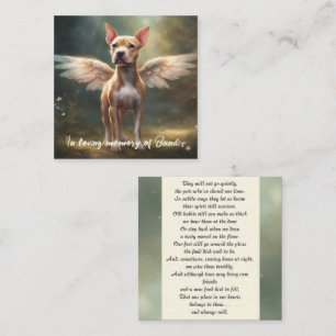 Pitbull Memorial Gedicht Fawn Brown Wings Voeg naa Notitiekaartje
