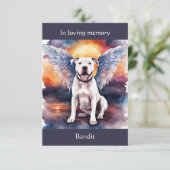Pitbull Memorial Gedicht Wings Voeg Naam Waterverf Bedankkaart (Staand voorkant)