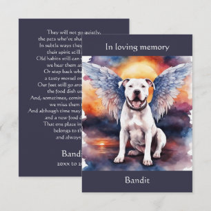 Pitbull Memorial Gedicht Wings Voeg Naam Waterverf Bedankkaart
