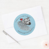 Pitbull Memorial Ronde Sticker (Envelop)