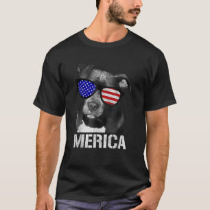 Pitbull Merica Patriottische Hond Pit Bull Gift T-shirt