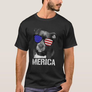 Pitbull Merica Patriottische Hond Pit Bull Gift T-shirt