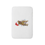 Pitbull Merry Christmas Tree Lights Grappige pyjam Badmat (Voorkant Verticaal)