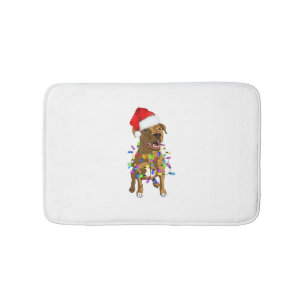 Pitbull Merry Christmas Tree Lights Grappige pyjam Badmat