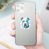 Pitbull met Blauwe Ogen | HONDENLIEFHEBBER Sticker (Telefoon)