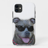 Pitbull met bril Case-Mate iPhone case (Achterkant)