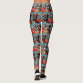 Pitbull Met Hart Rozen Valentijnsdag Leggings (Achterkant)