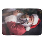 Pitbull met Sinterklaas Feestelijke Kerstmis Badmat (Voorkant)