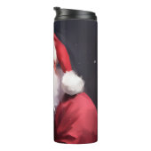Pitbull met Sinterklaas Feestelijke Kerstmis Thermosbeker (Geroteerd rechts)