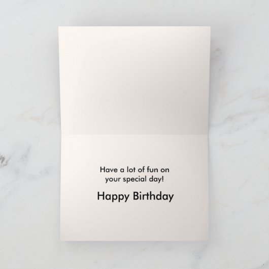 Pitbull met Skateboard Verjaardag Kaart (Binnen)