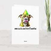Pitbull met Verjaardag Pet | Verjaardag van papa Kaart (Achterkant)