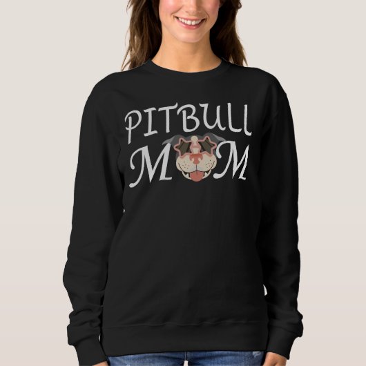 Pitbull Moeder Grappige Pit Bull Moeder Relaxed Fi Trui (Voorkant)