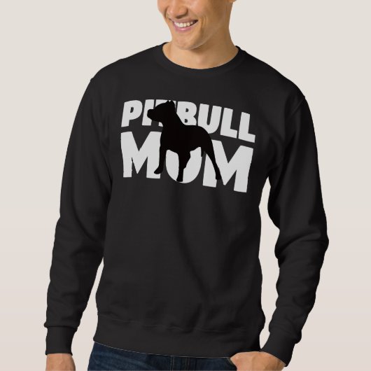 Pitbull Moeder Hond Moeder Pitbull Pullover (Voorkant)