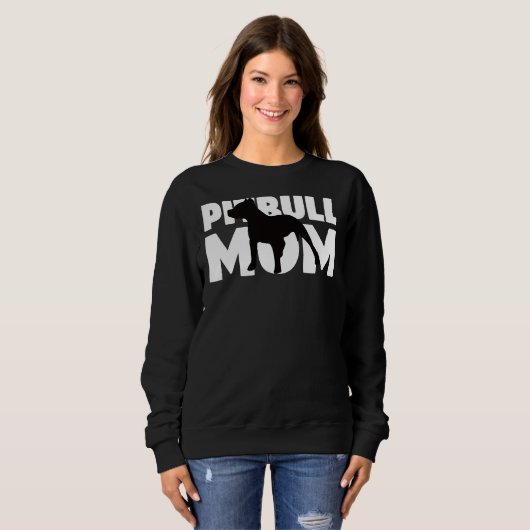 Pitbull Moeder Hond Moeder Pitbull Pullover (Voorkant volledig)