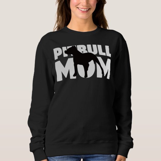 Pitbull Moeder Hond Moeder Pitbull Pullover (Voorkant)