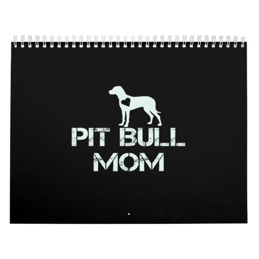Pitbull moeder houdt zo veel van puppies kalender (Hoes)