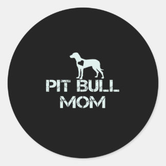 Pitbull moeder houdt zo veel van puppies ronde sticker