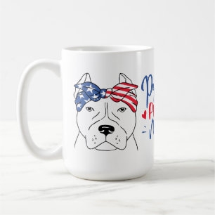 Pitbull Moeder Patriottische Amerikaanse Vlag Pit Koffiemok