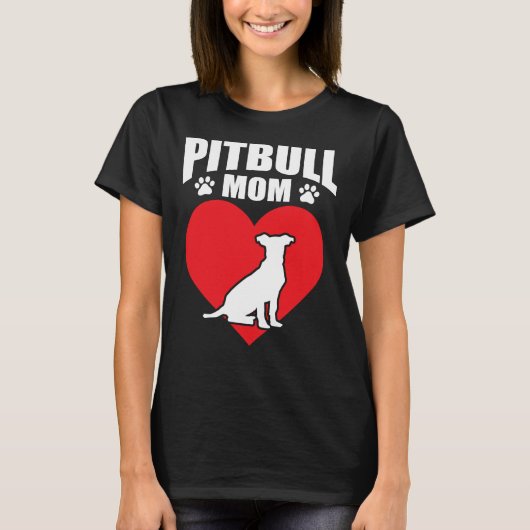 Pitbull Moeder Pit Bull Moeder T-shirt (Voorkant)