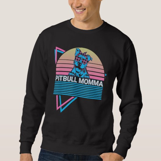 Pitbull Moeder Pit Bull Retro Trui (Voorkant)