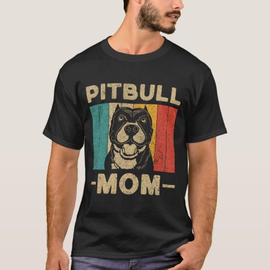 Pitbull Moeder Pitbull Eigenaar T-shirt (Voorkant)