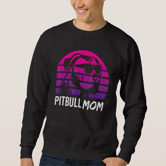 Pitbull Moeder Retro 80s Pitbull Hond 1 Trui (Voorkant)
