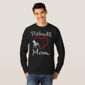 Pitbull Moeder Vrouwen Pit Bull Hond Bewustzijn Ha T-shirt (Voorkant volledig)