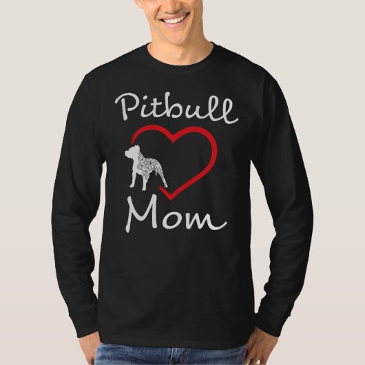 Pitbull Moeder Vrouwen Pit Bull Hond Bewustzijn Ha T-shirt (Voorkant)