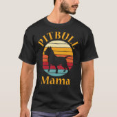 Pitbull Mom Pit Bull Mama Pittie Pitty Schattige D T-shirt (Voorkant)