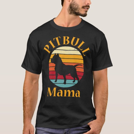 Pitbull Mom Pit Bull Mama Pittie Pitty Schattige D T-shirt (Voorkant)