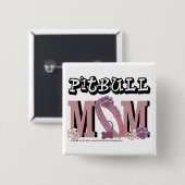 Pitbull MOM Vierkante Button 5,1 Cm (Voorkant /achterkant)
