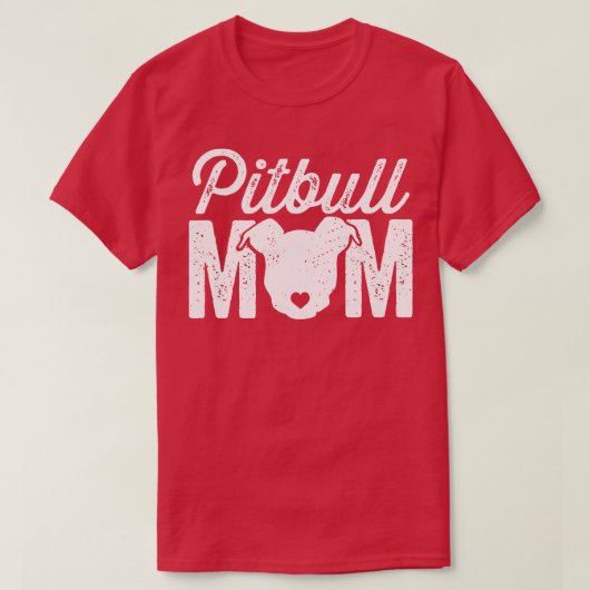 Pitbull Mom White T-shirt (Design voorkant)