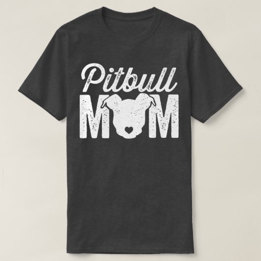 Pitbull Mom White T-shirt (Design voorkant)