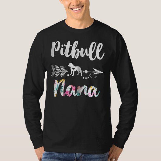 Pitbull Nana Pitbull Schattige Vrouwen Oma T - shi T-shirt (Voorkant)